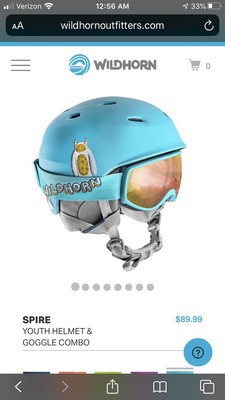 youth ski helmet with goggles